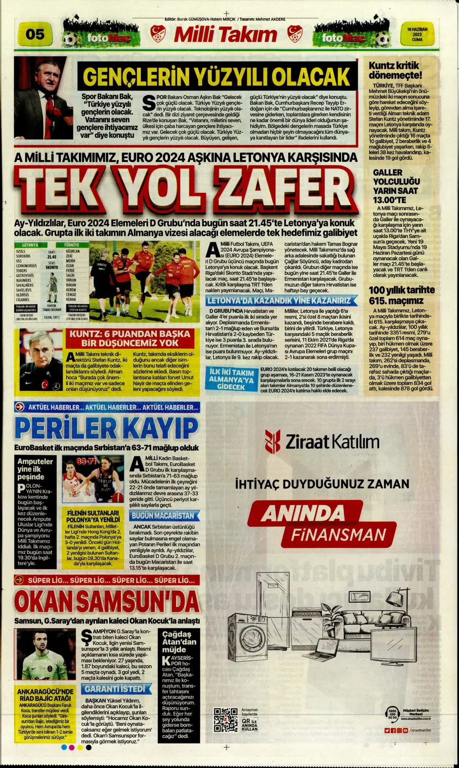 "Dzeko çok yakın" Sporun manşetleri (16 Haziran 2023) - 9 "Dzeko çok yakın" Sporun manşetleri (16 Haziran 2023) - 9