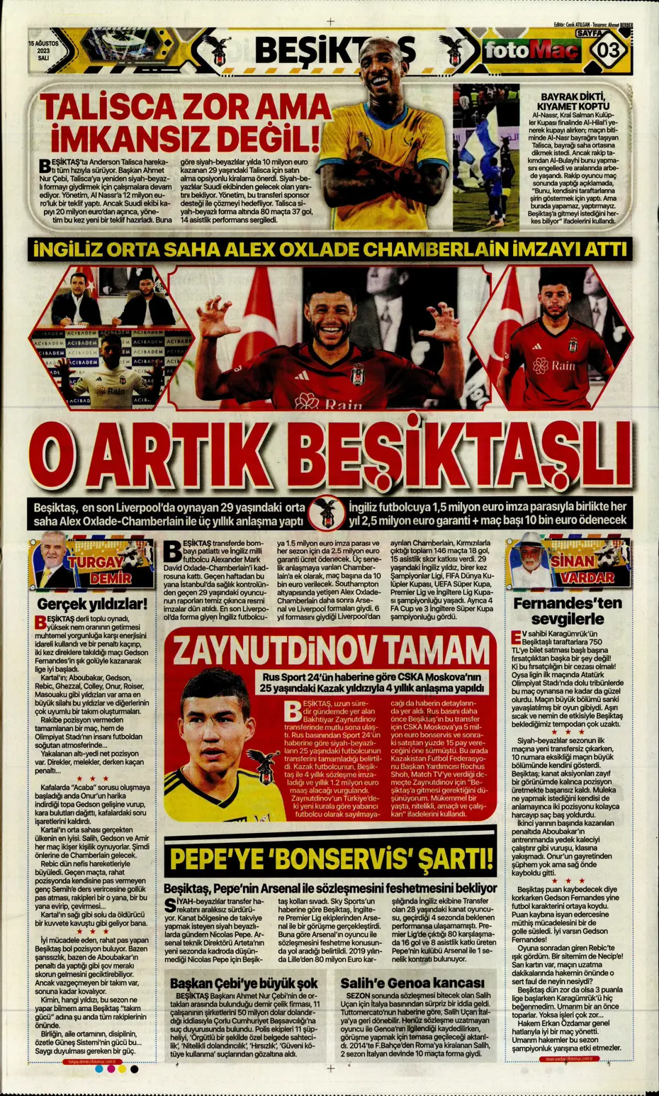 "Kartal'ı Gedson uçurdu" | Sporun Manşetleri - 10