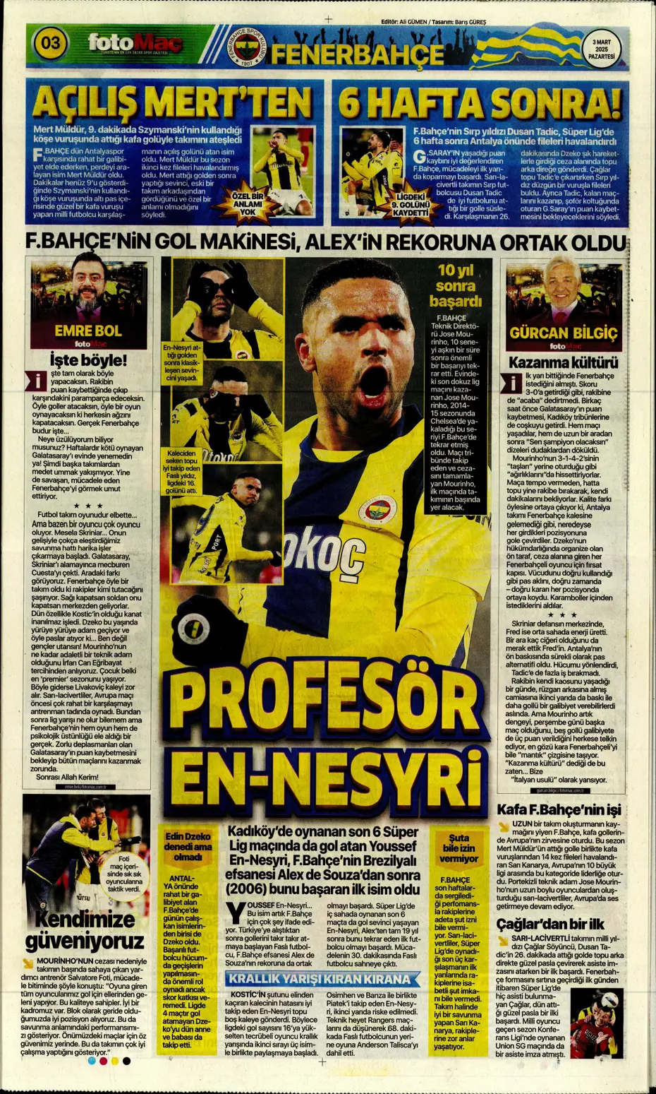 "Zirvede fark 4" | Sporun manşetleri - 13