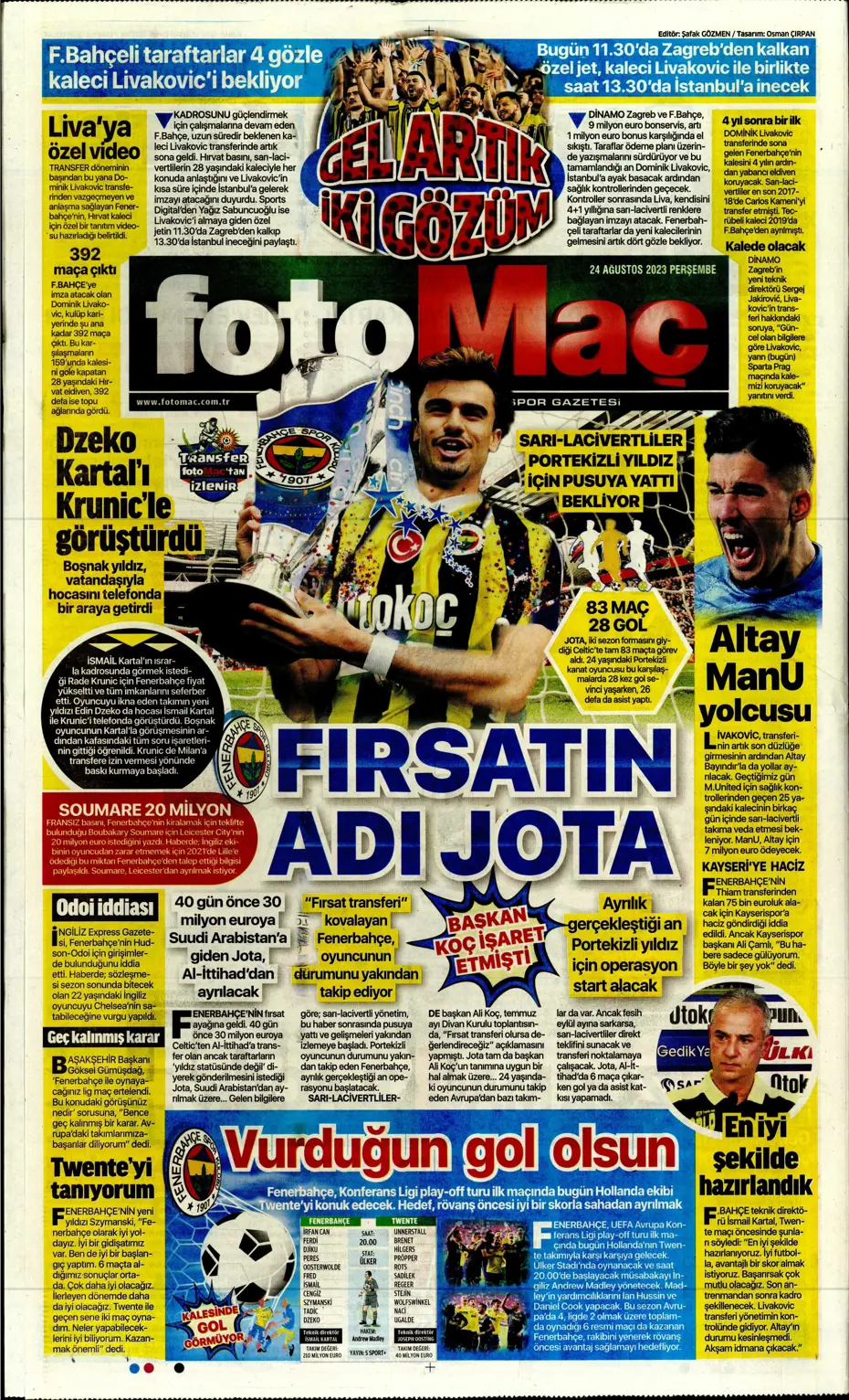 "İyi ki varsın Mauro Icardi" | Sporun manşetleri (24 Ağustos 2023) - 21