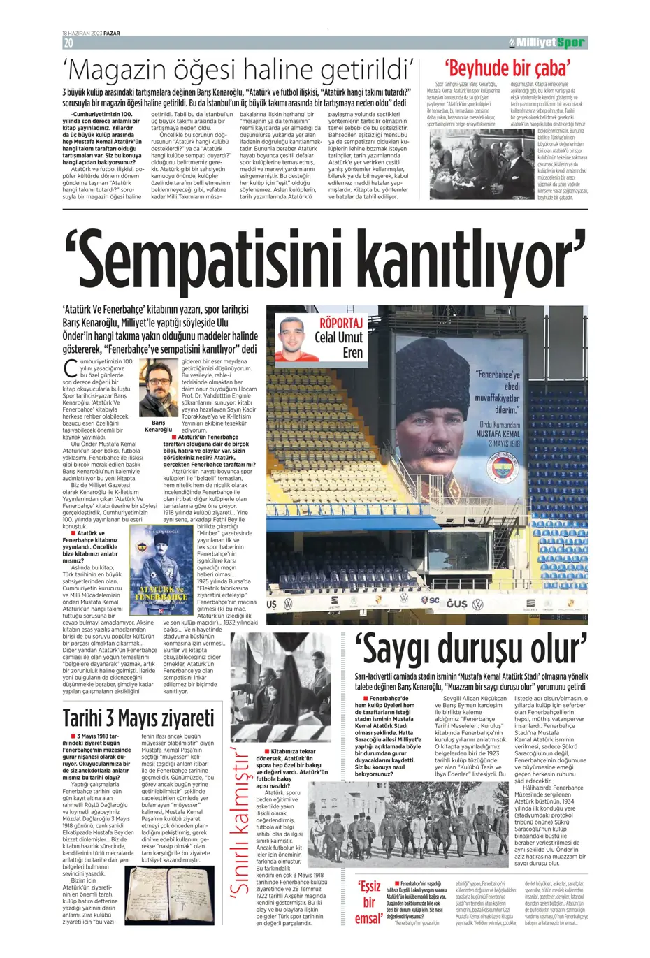 "Dzeko bavulları topluyor" Sporun manşetleri (18 Haziran 2023) - 15