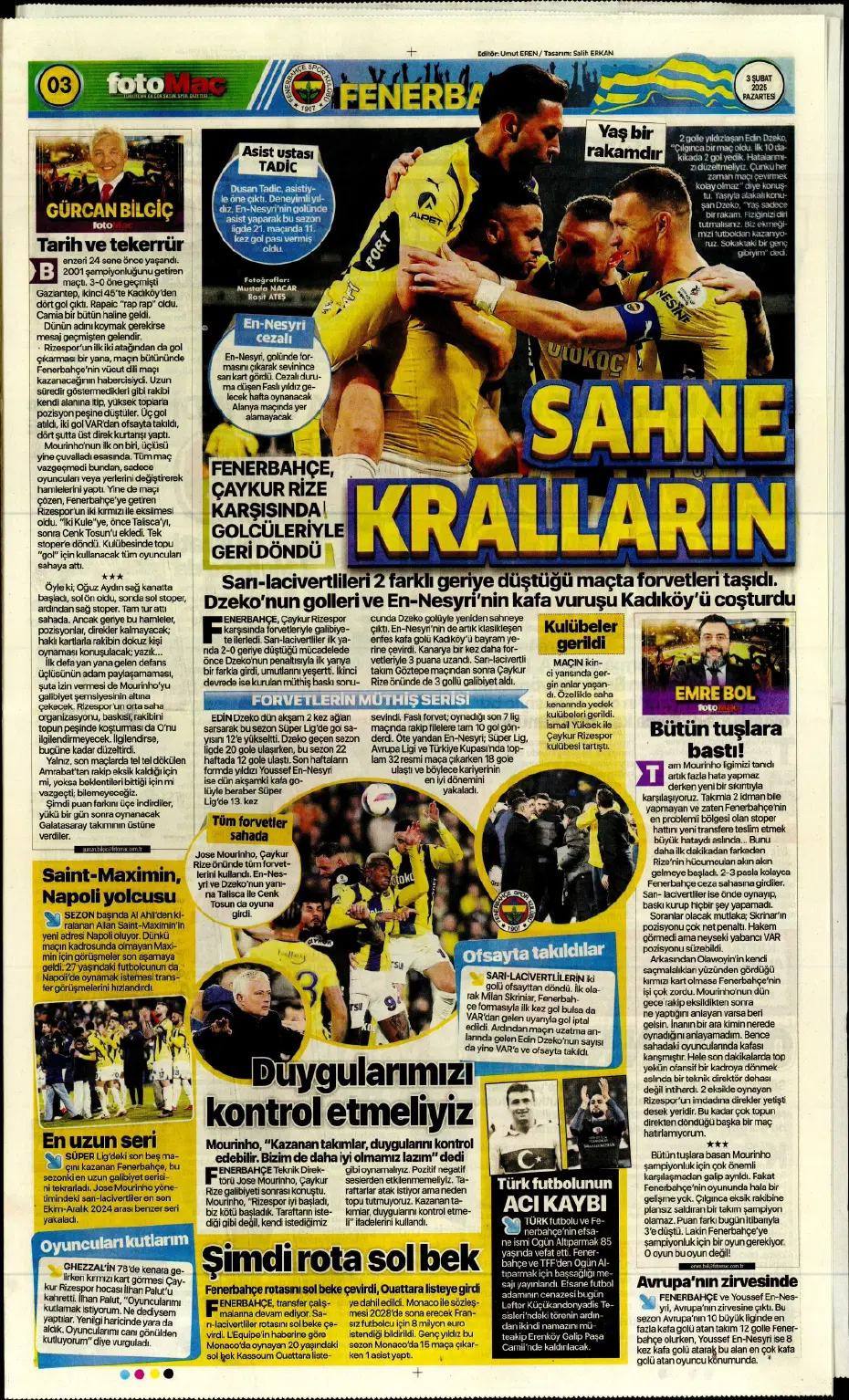 "Transferde Kartal haftası" | Sporun manşetleri - 10