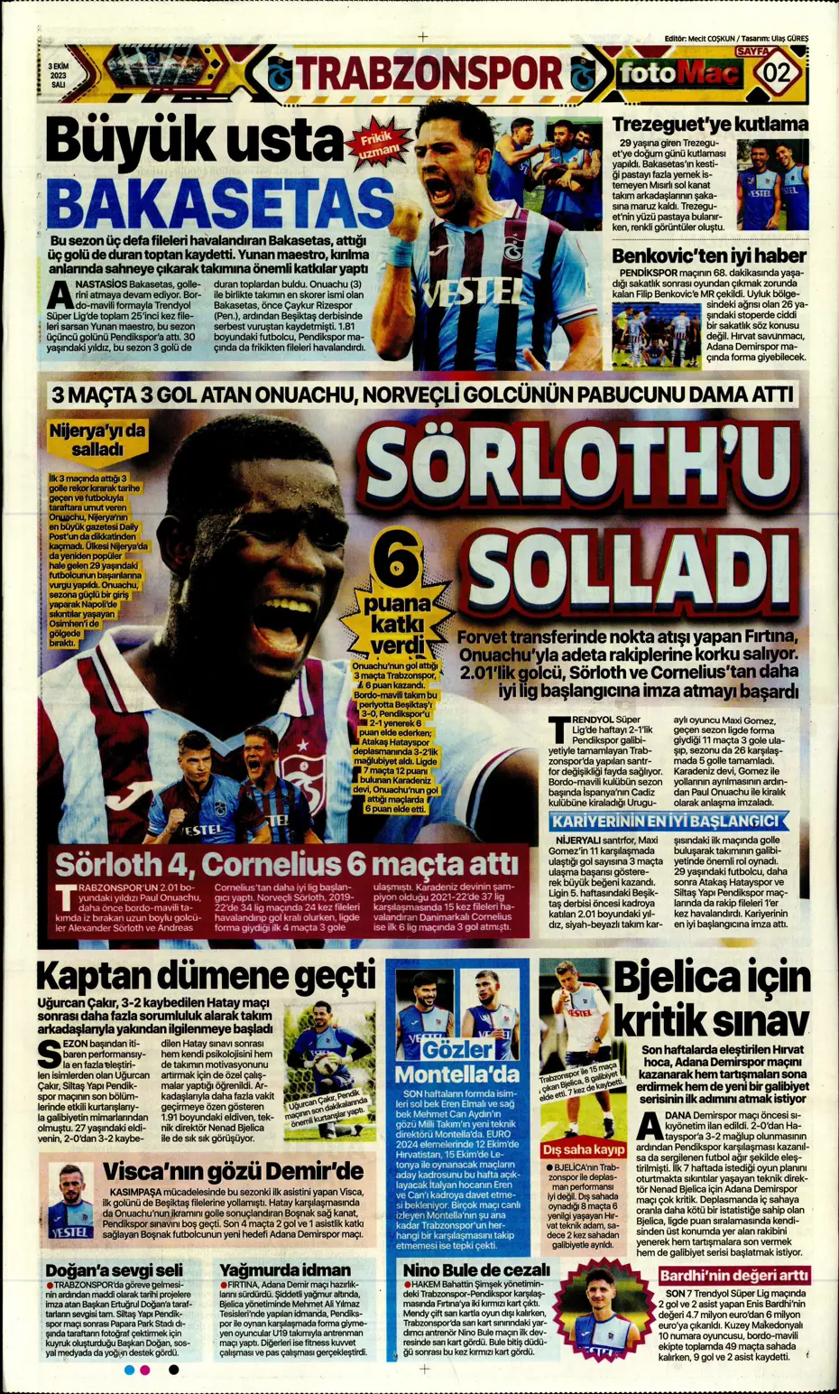 "İşte Okan Buruk'un imha planı" | Sporun manşetleri (3 Ekim 2023) - 11