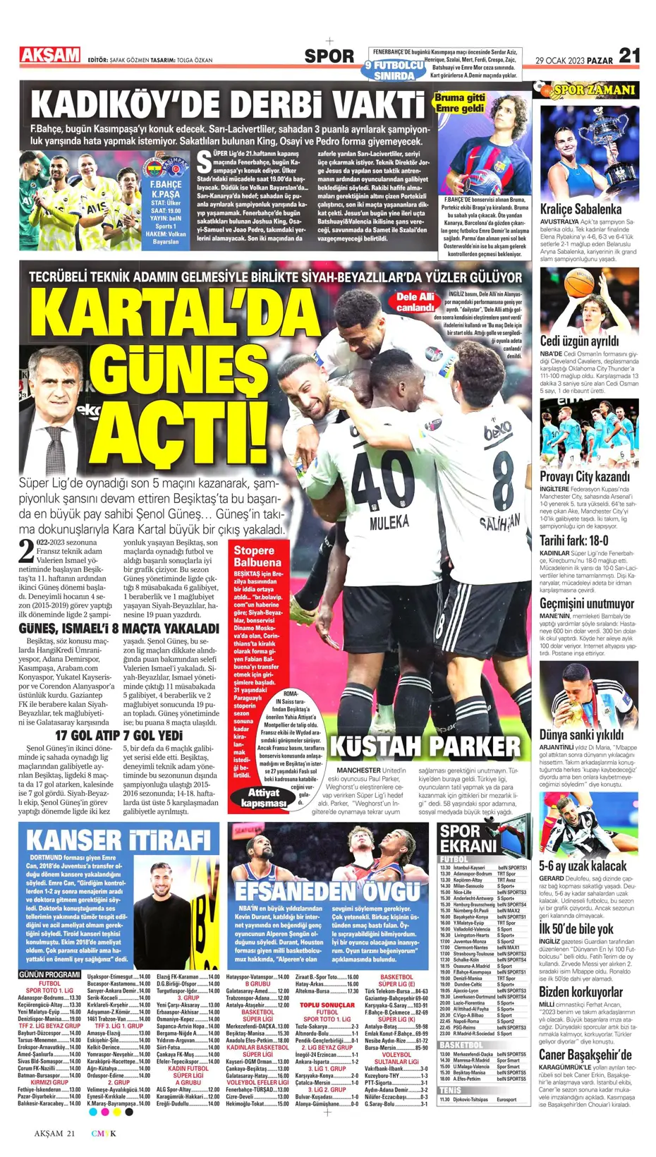 Sporun Manşetleri (29 Ocak 2023) - 4