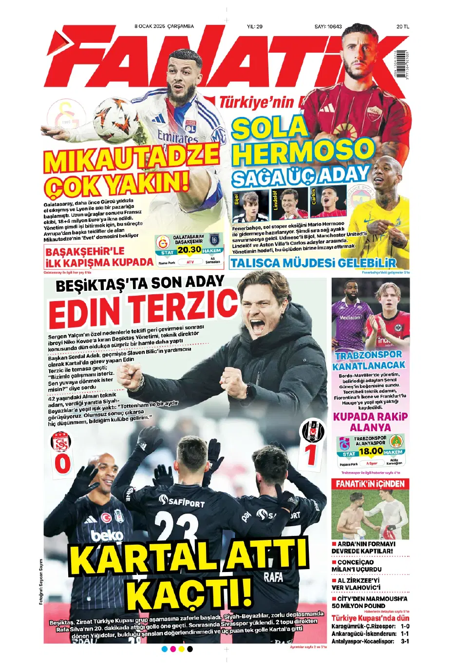 "Fenerbahçe'de büyük gün" | Sporun manşetleri (8 Ocak 2025) - 3 "Fenerbahçe'de büyük gün" | Sporun manşetleri (8 Ocak 2025) - 3