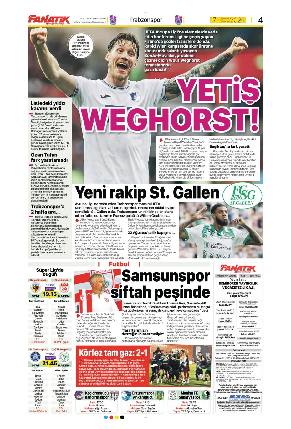 "Fenerbahçe, Fred'in alternatifini buldu" | Sporun manşetleri - 7 "Fenerbahçe, Fred'in alternatifini buldu" | Sporun manşetleri - 7