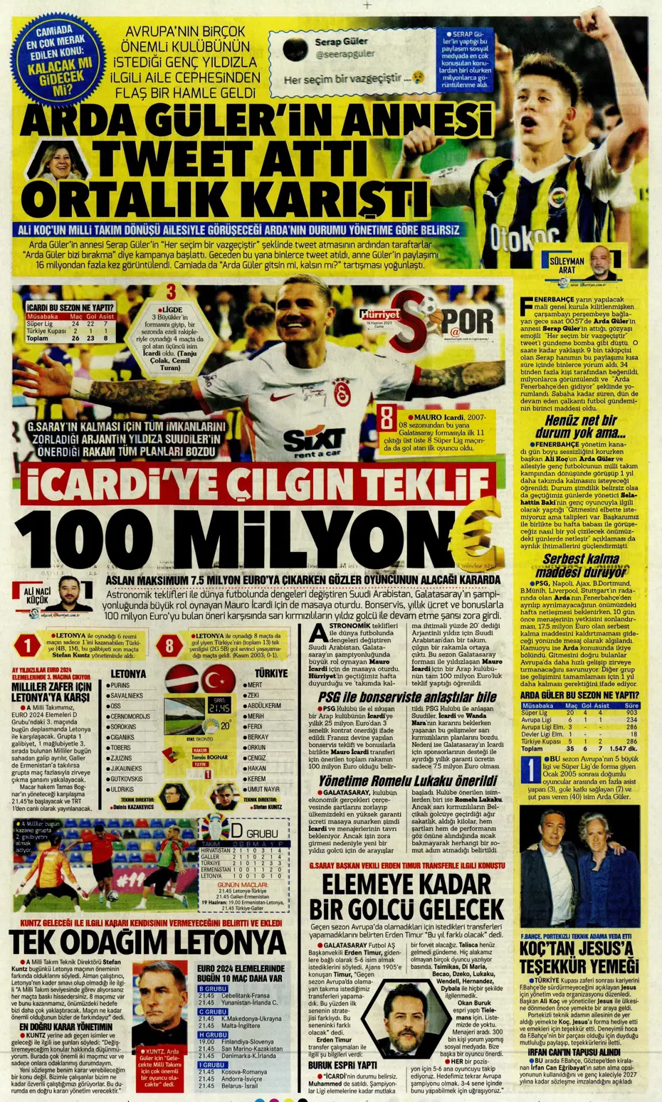 "Dzeko çok yakın" Sporun manşetleri (16 Haziran 2023) - 11 "Dzeko çok yakın" Sporun manşetleri (16 Haziran 2023) - 11
