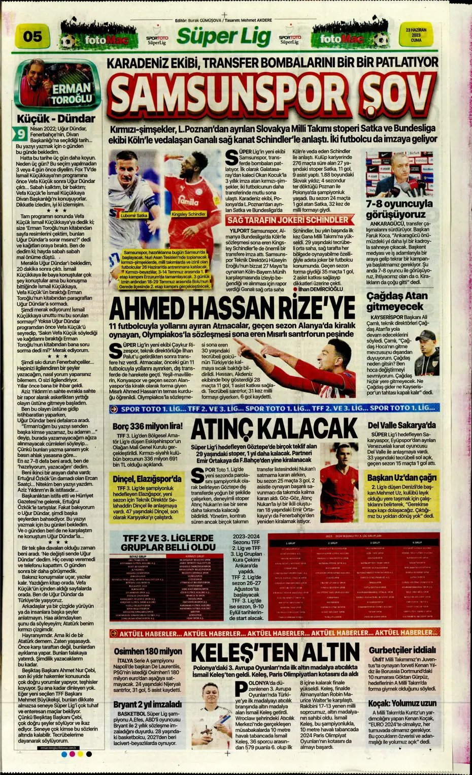 "Cüneyt Çakır ve Abdullah Avcı geliyor" | Sporun manşetleri (23 Haziran 2023) - 15 "Cüneyt Çakır ve Abdullah Avcı geliyor" | Sporun manşetleri (23 Haziran 2023) - 15