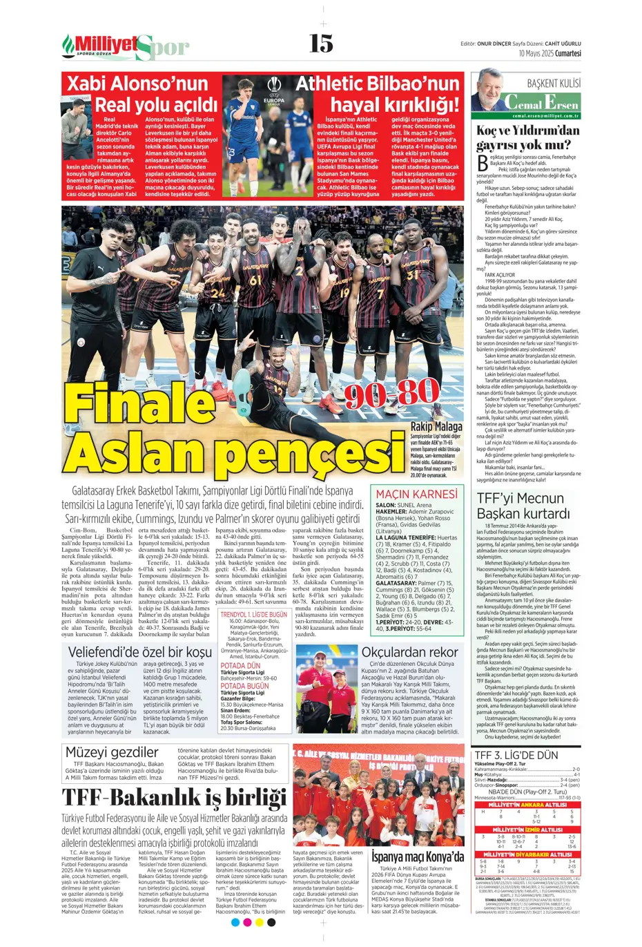"Türkiye'de bir ilk oldu" | Sporun manşetleri (10 Mayıs 2025) - 15