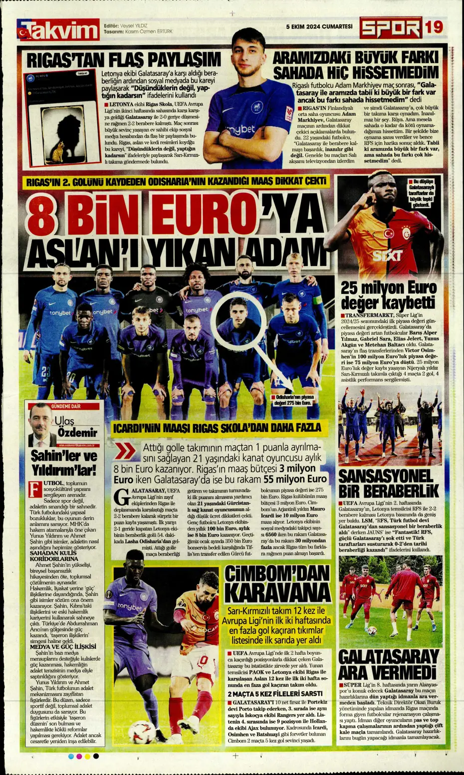 "Mourinho radara girdi" | Sporun manşetleri (5 Ekim 2024) - 34