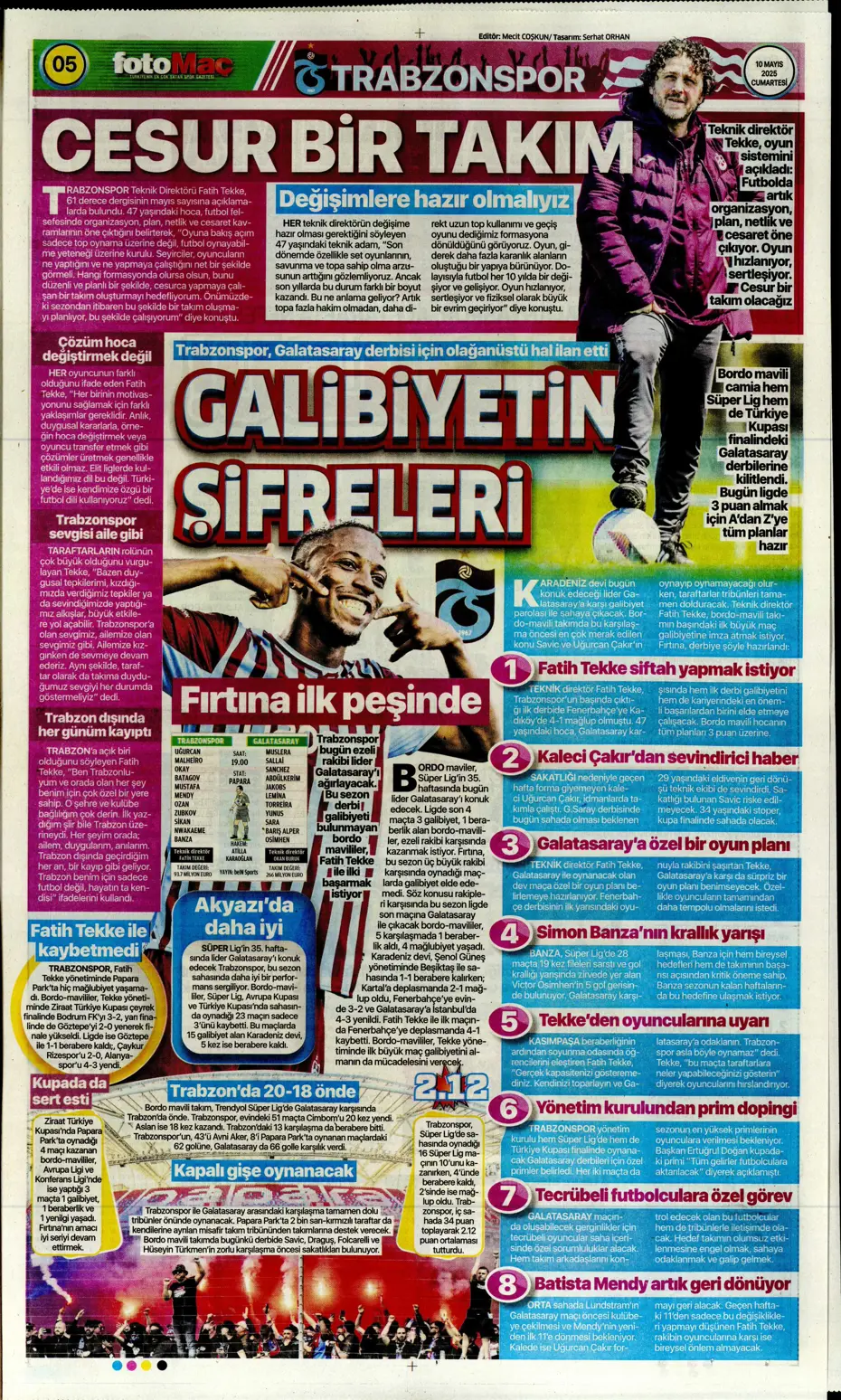 "Türkiye'de bir ilk oldu" | Sporun manşetleri (10 Mayıs 2025) - 11