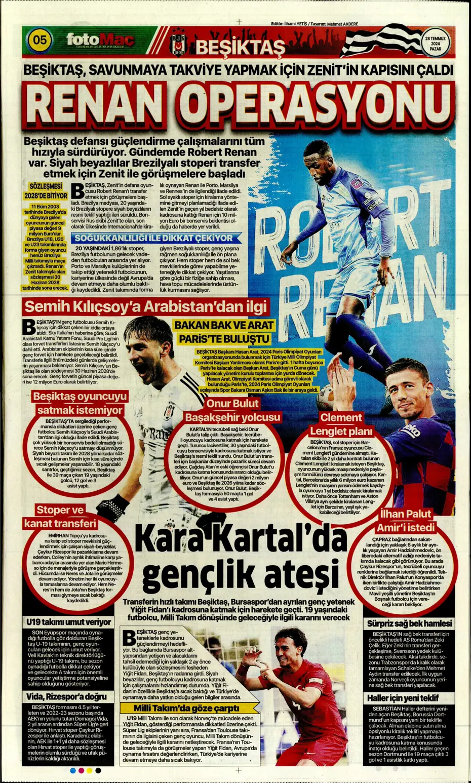 "Aslan'da rota Gravenberch" | Sporun Manşetleri (28 Temmuz 2024) - 10