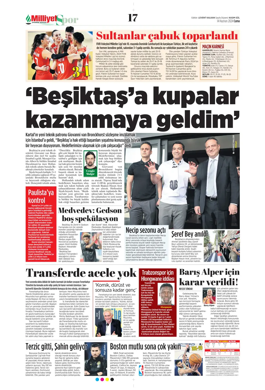 "A Milli Takım'da İrfan Can şoku" | Sporun manşetleri (14 Haziran 2024) - 21 "A Milli Takım'da İrfan Can şoku" | Sporun manşetleri (14 Haziran 2024) - 21