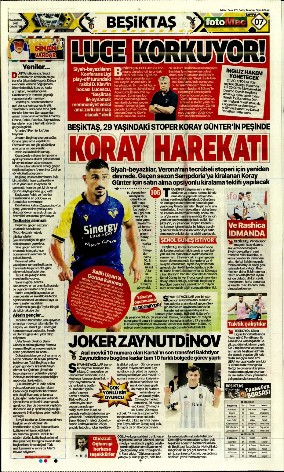 "Ramos'ta büyük kapışma" | Sporun Manşetleri (19 Ağustos 2023) - 16