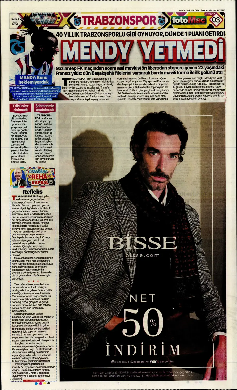 "Flick takımı görünce vazgeçti" | Sporun manşetleri (24 Aralık 2023) - 12