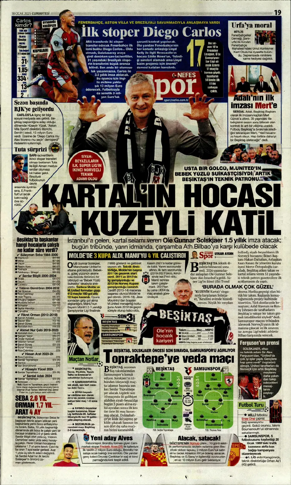 "Diego Carlos'u F.Bahçe kaptı!" | Sporun manşetleri (18 Ocak 2025) - 21 "Diego Carlos'u F.Bahçe kaptı!" | Sporun manşetleri (18 Ocak 2025) - 21
