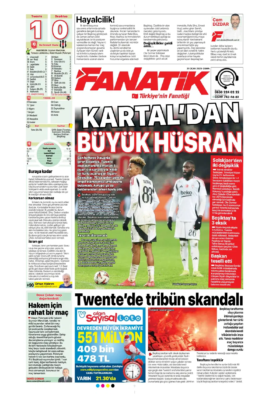 "Galatasaray ve Fenerbahçe play, Beşiktaş off" | Sporun manşetleri - 8
