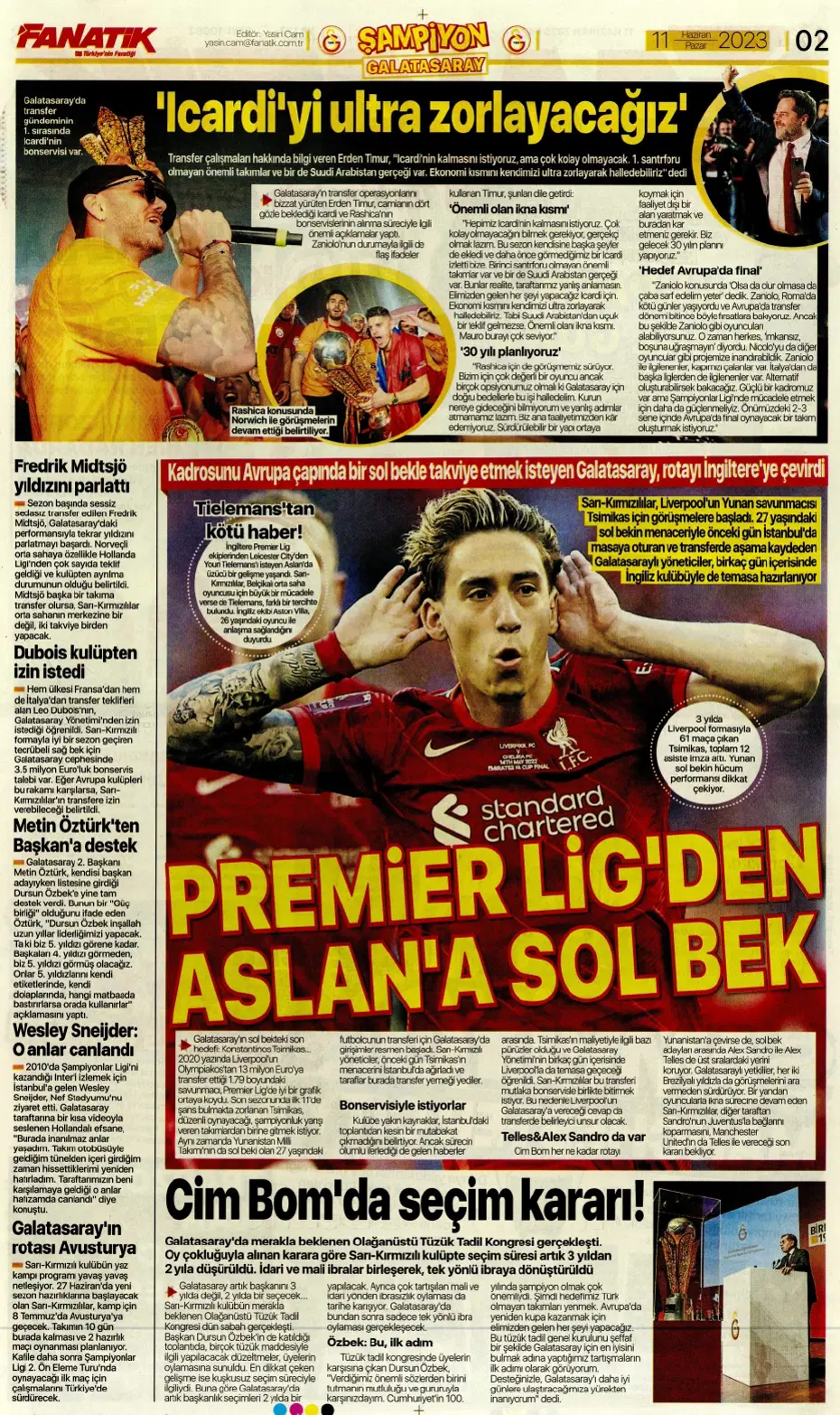 "F.Bahçe'ye veda etti" | Sporun manşetleri (11 Haziran 2023) - 2
