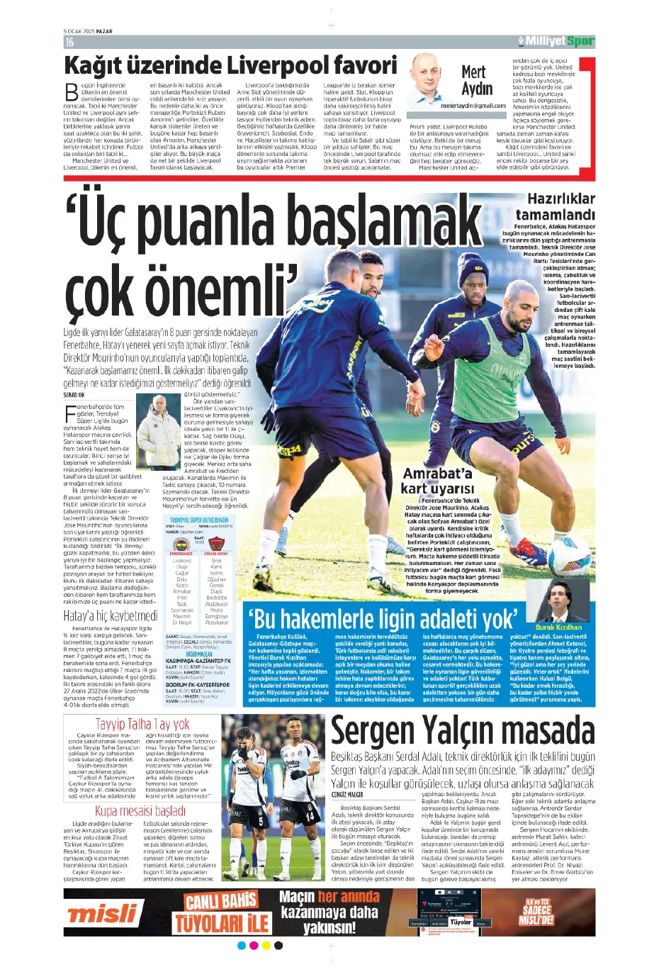 "31 milyon euroluk stoper Fenerbahçe'ye" | Sporun manşetleri - 17