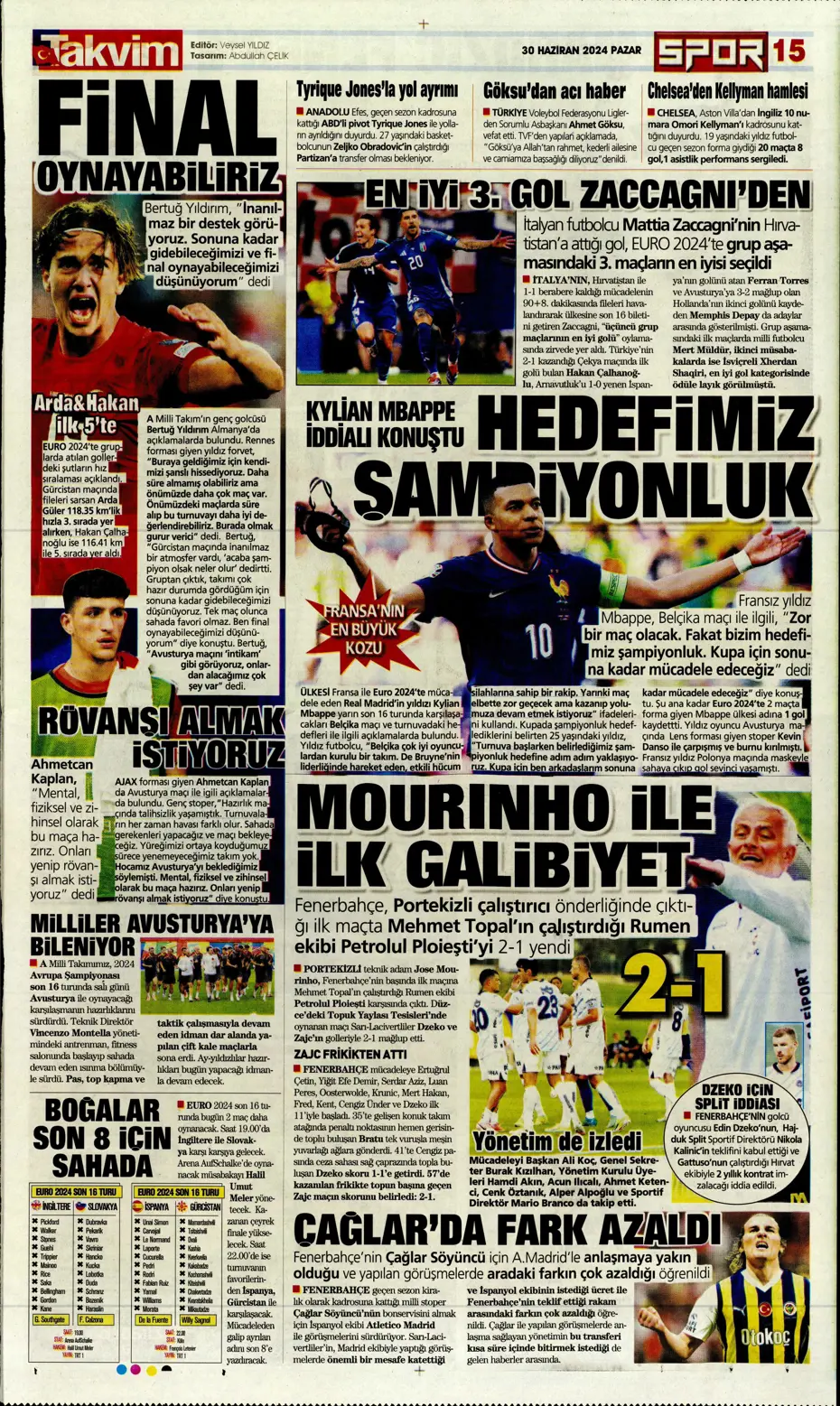 "Galatasaray'dan Goretzka seferi" | Sporun Manşetleri (30 Haziran 2024) - 39 "Galatasaray'dan Goretzka seferi" | Sporun Manşetleri (30 Haziran 2024) - 39