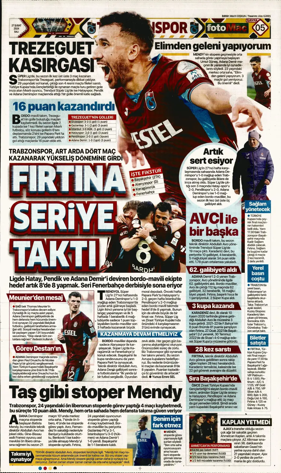 "Icardi'ye selam, zirvede devam" | Sporun manşetleri (27 Şubat 2024) - 14 "Icardi'ye selam, zirvede devam" | Sporun manşetleri (27 Şubat 2024) - 14