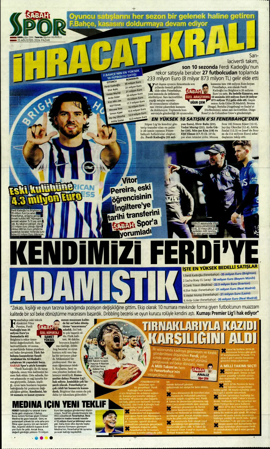 "Fenerbahçe'den yıldız bombardımanı" | Sporun manşetleri - 28 "Fenerbahçe'den yıldız bombardımanı" | Sporun manşetleri - 28