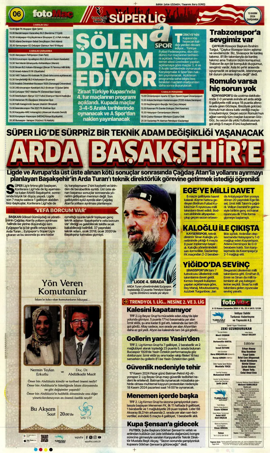 "Mario Branco'dan Fenerbahçe'ye 3 yıldız" | Sporun manşetleri - 11