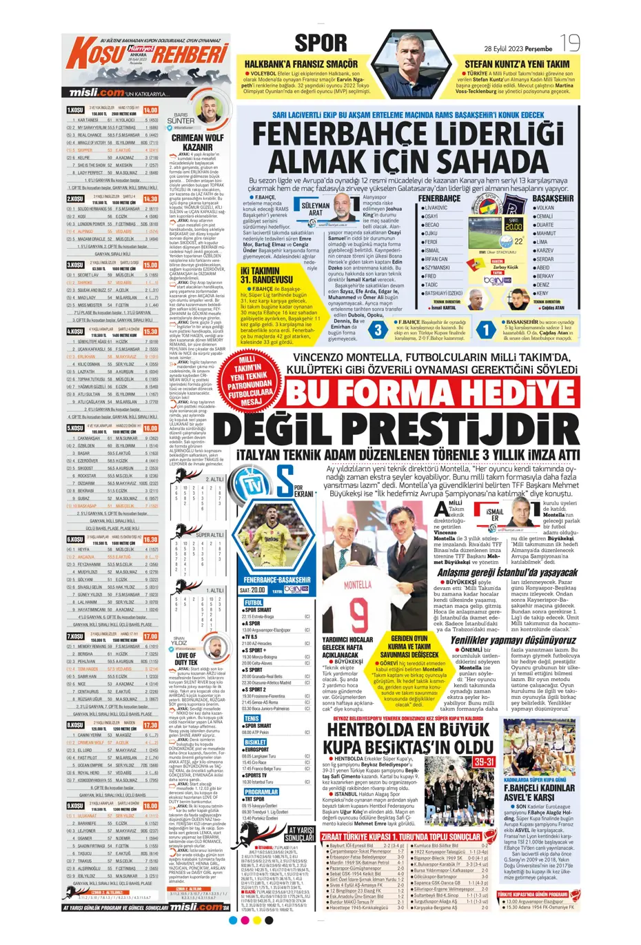 "Tarihi eser" | Sporun manşetleri (28 Eylül 2023) - 20