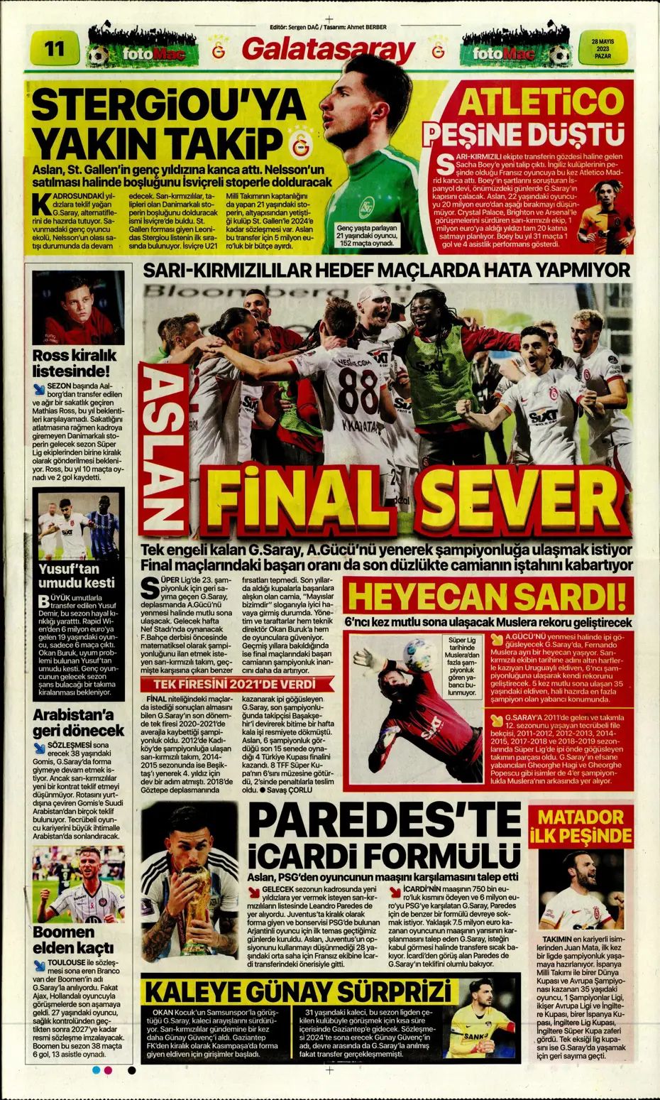 "Lukaku sürprizi" | Sporun manşetleri (28 Mayıs 2023) - 8