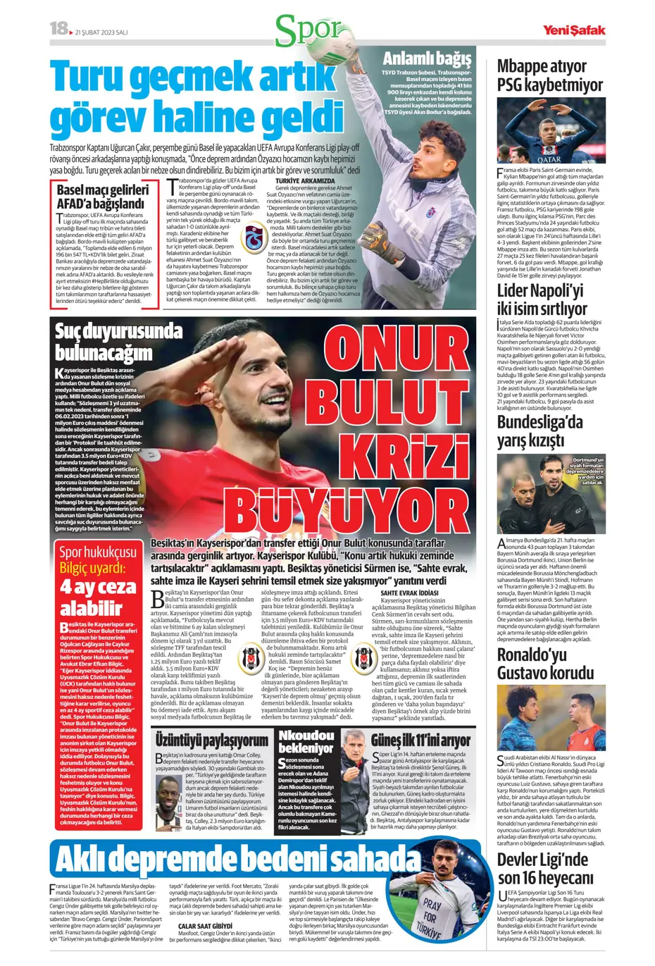 "Fener düğmeye bastı" - Gazete manşetleri (21 Şubat 2023) - 30