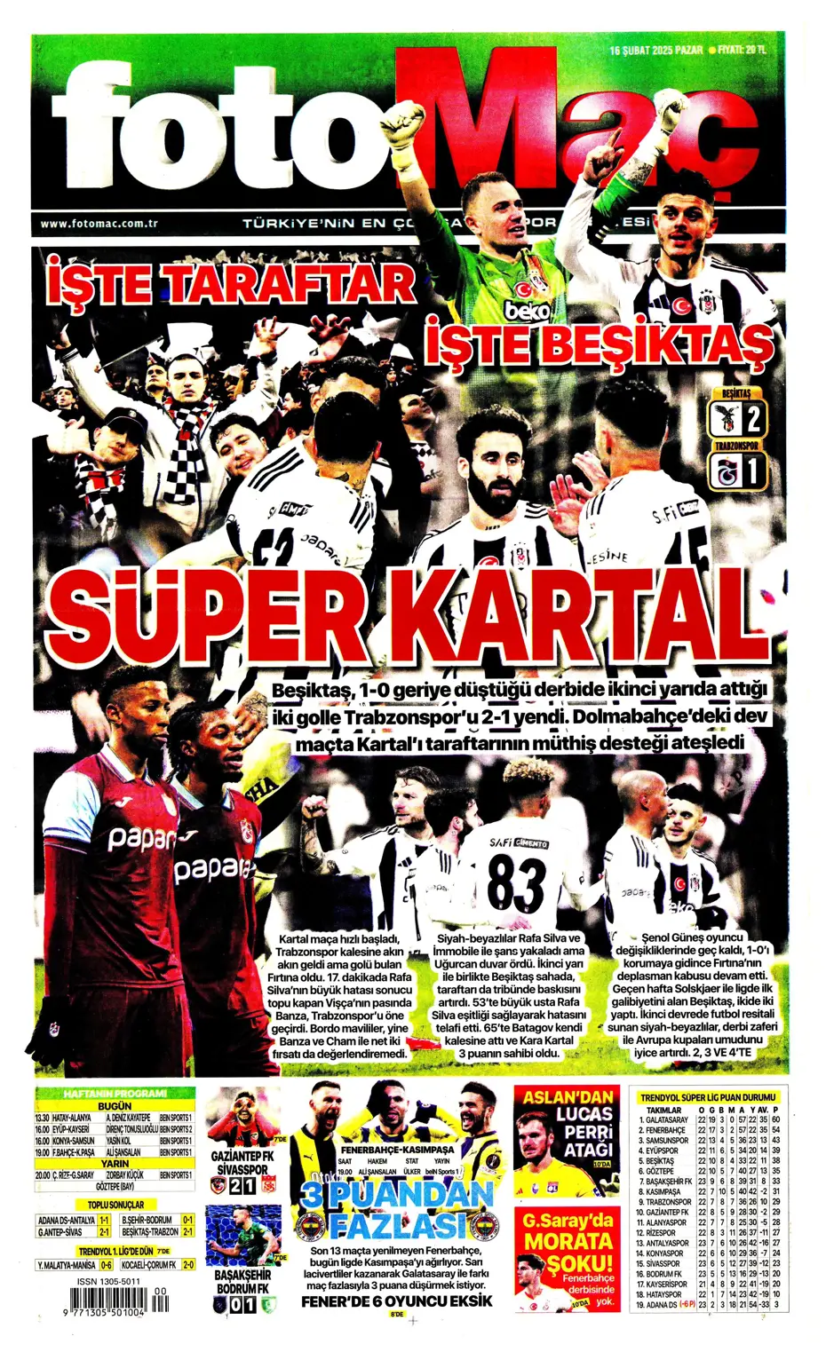 "Fırtınanın rengi siyah-beyaz" | Sporun manşetleri - 10