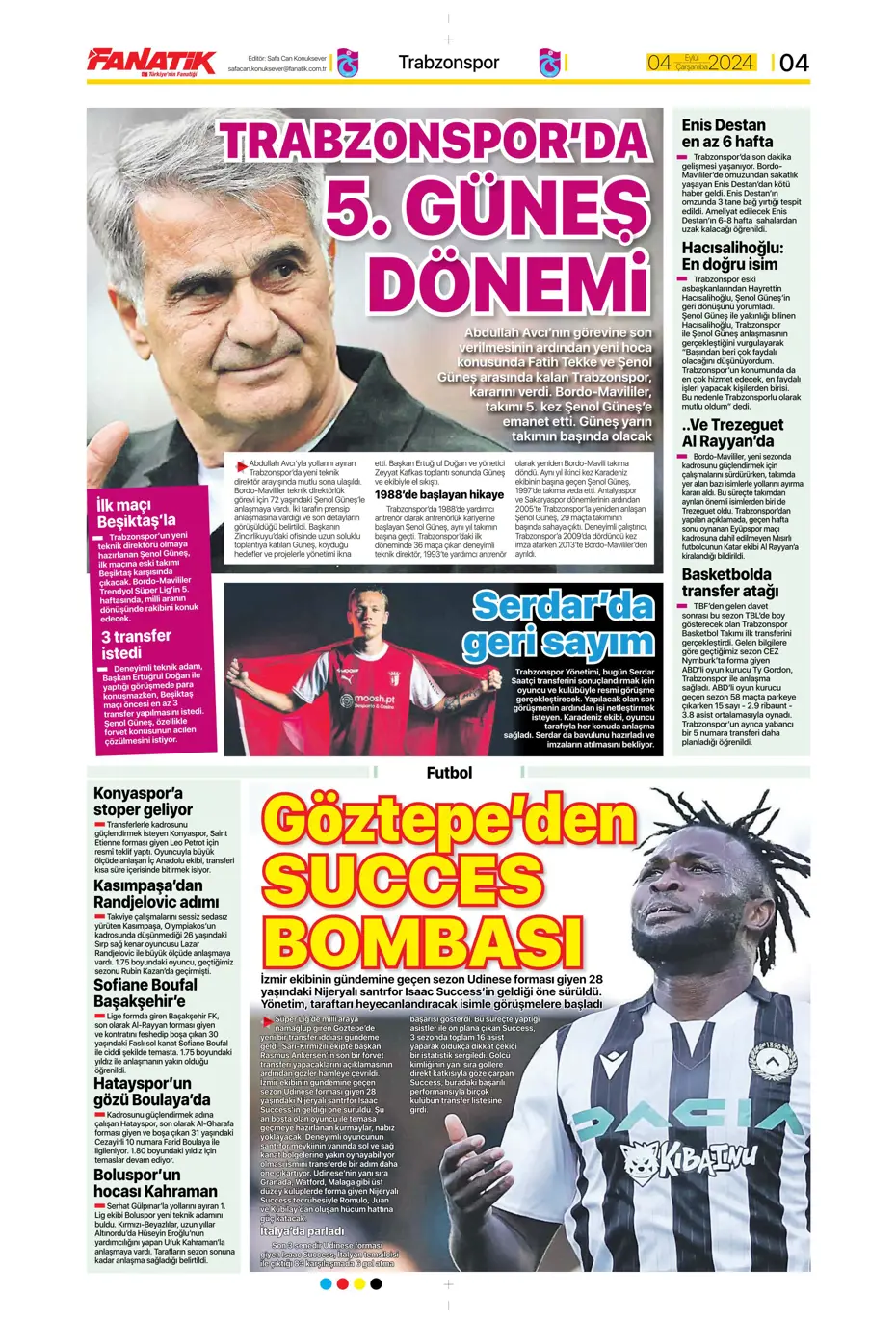 "Dünya Osimhen'i konuşuyor" | Sporun manşetleri (4 Eylül 2024) - 7
