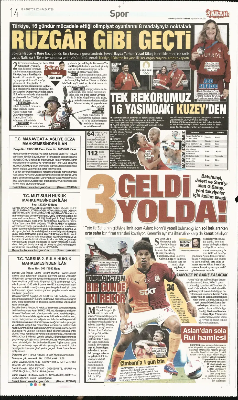 "Fenerbahçe'den 4 isim için İngiltere seferi" | Sporun manşetleri - 26