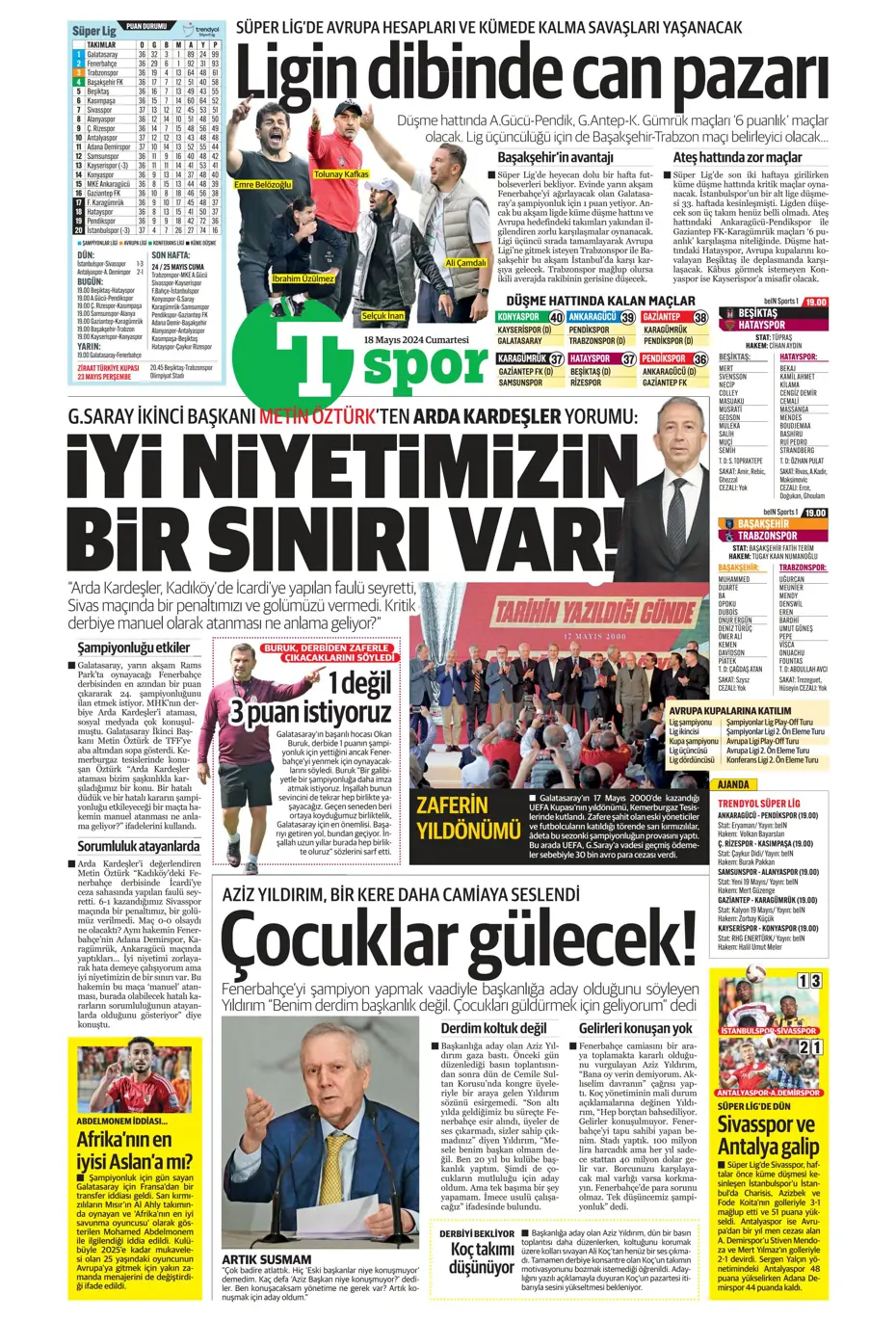 "Süper Lig'de cumartesi ateşi" | Sporun Manşetleri - 33 "Süper Lig'de cumartesi ateşi" | Sporun Manşetleri - 33