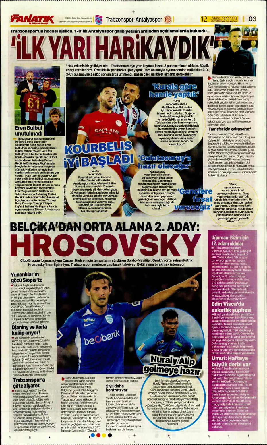 "Galatasaray'la anlaştım, bırakın gideyim" | Sporun manşetleri (12 Ağustos 2023) - 7