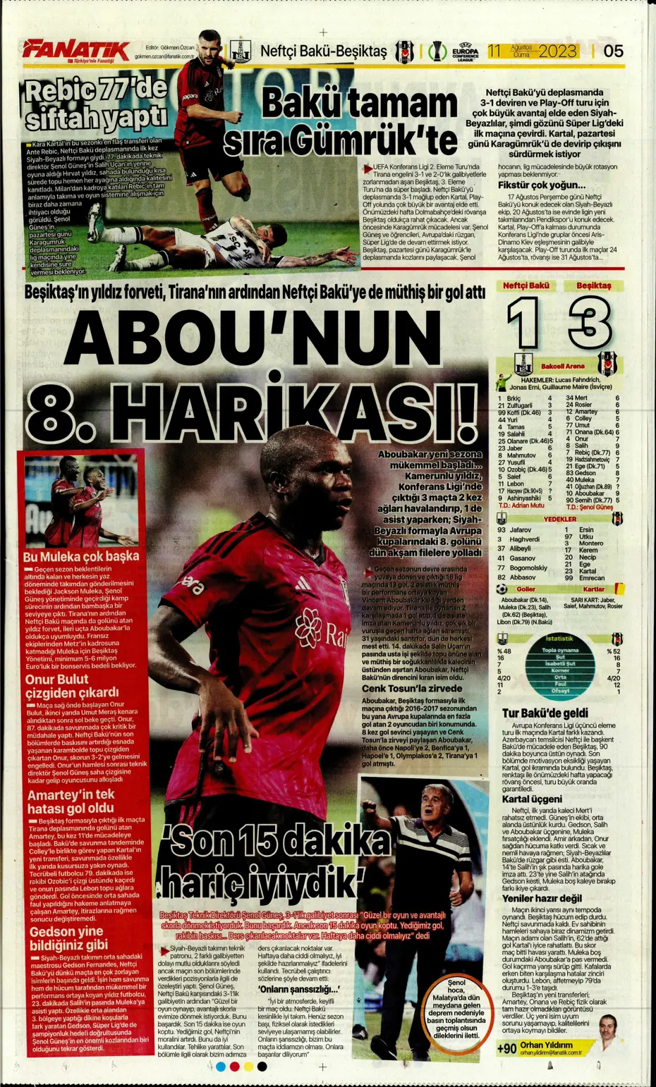 "Cengiz Ünder için yeni görüşme" | Sporun manşetleri (11 Ağustos 2023) - 8 "Cengiz Ünder için yeni görüşme" | Sporun manşetleri (11 Ağustos 2023) - 8