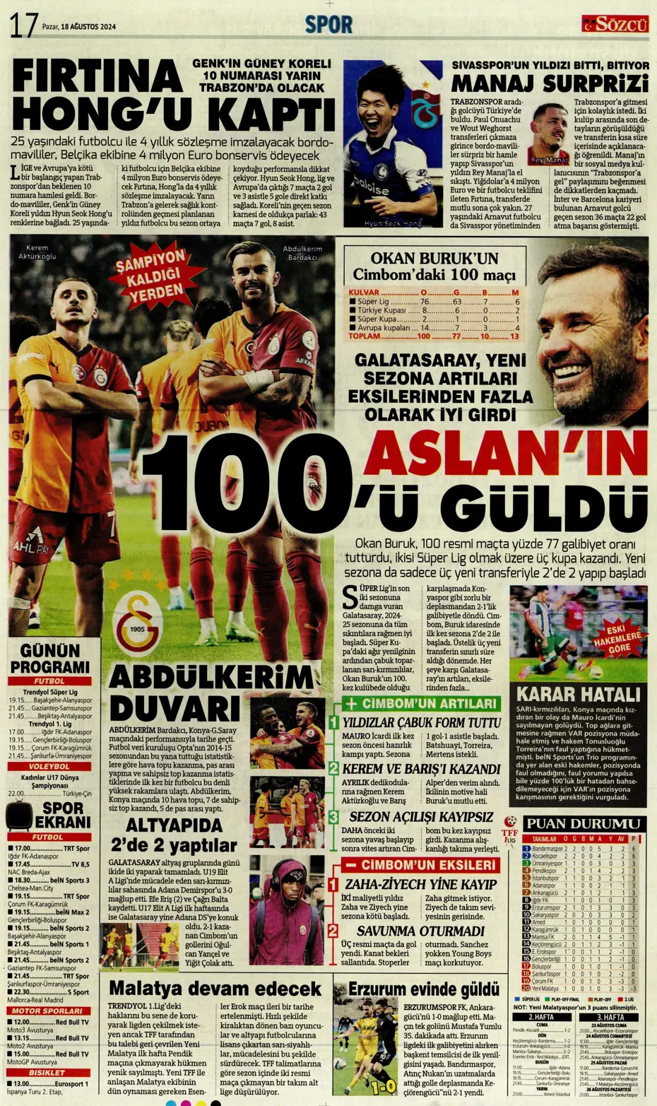 "Aslan'da Ziyech bilmecesi" | Sporun manşetleri (18 Ağustos 2024) - 36 "Aslan'da Ziyech bilmecesi" | Sporun manşetleri (18 Ağustos 2024) - 36
