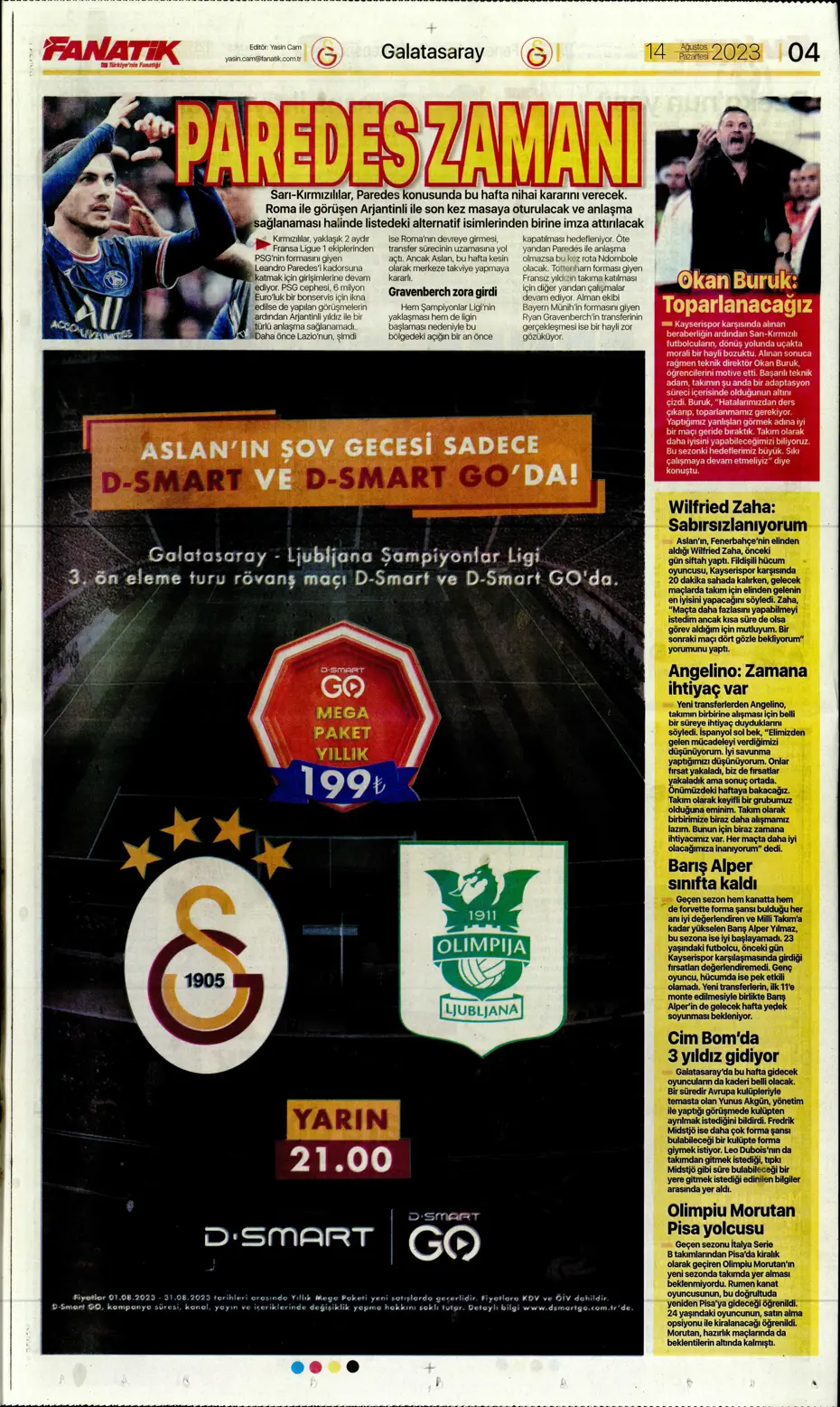 "Talisca için ilk teklif" | Sporun Manşetleri (14 Ağustos 2023) - 7