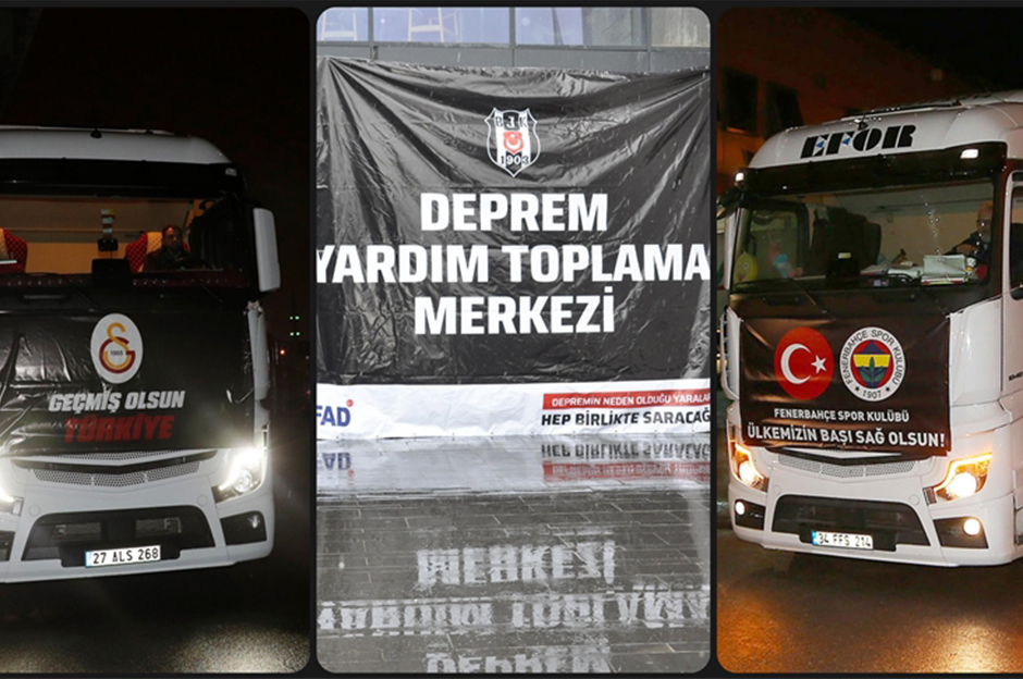 "Üç Büyükler"in statları yardım merkezine dönüştü