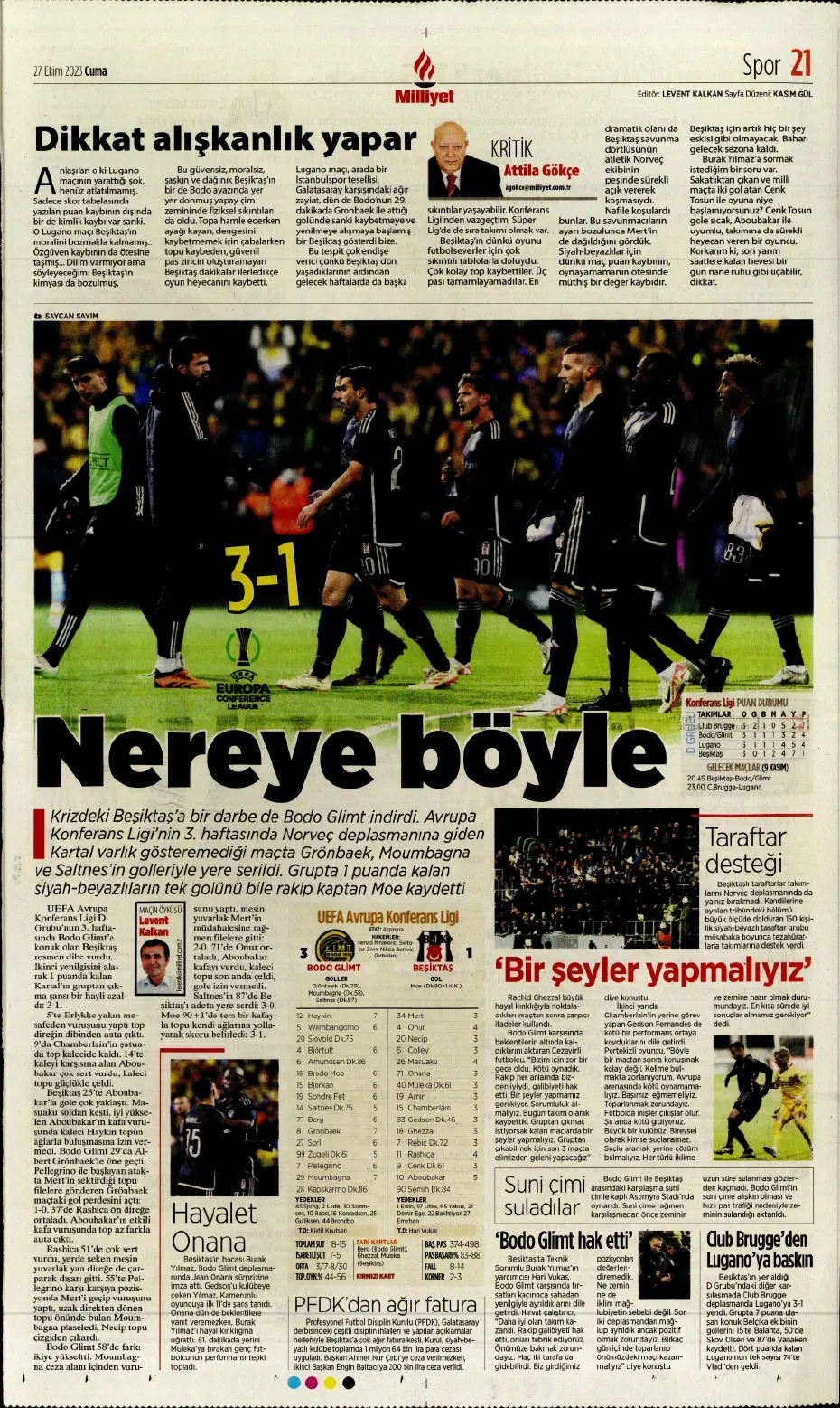 "Yüzyılın Fener'i" | Sporun manşetleri (27 Ekim 2023) - 19