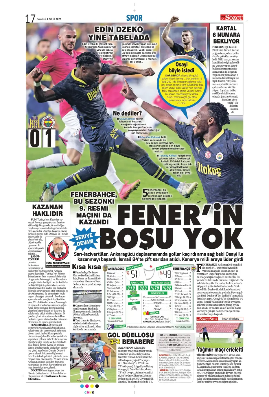 "100'ümüzün akı Türk kadını" | Sporun manşetleri (4 Eylül 2023) - 25