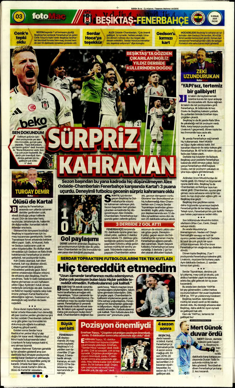 "Derbider Mourinho" | Sporun manşetleri - 10 "Derbider Mourinho" | Sporun manşetleri - 10