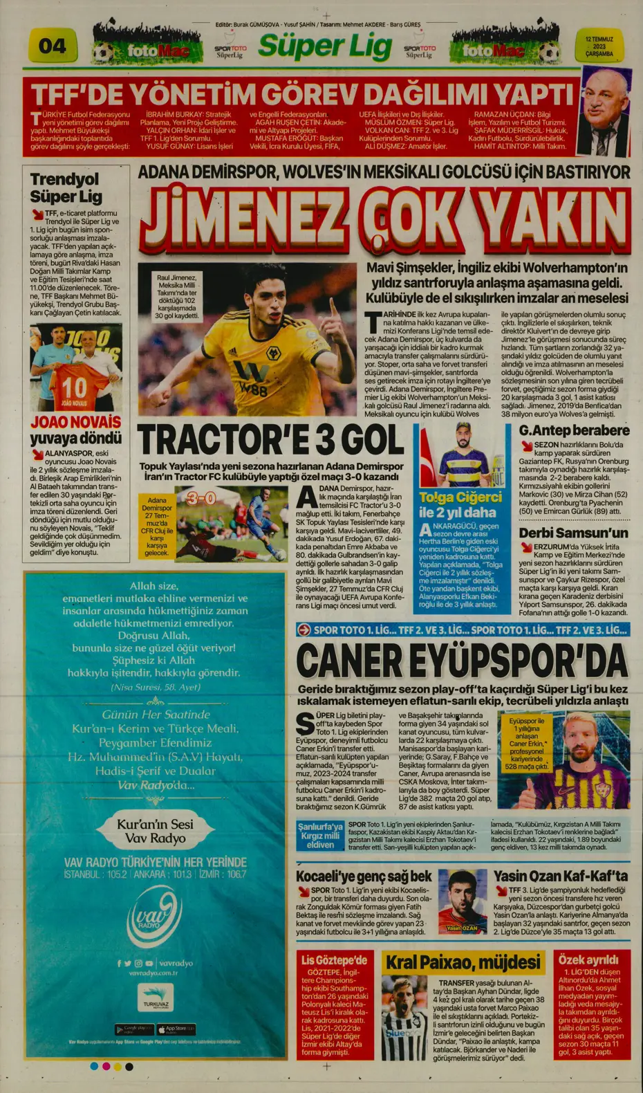 "Icardi'nin yanına 4 dev transfer daha" | Sporun manşetleri (12 Temmuz 2023) - 13