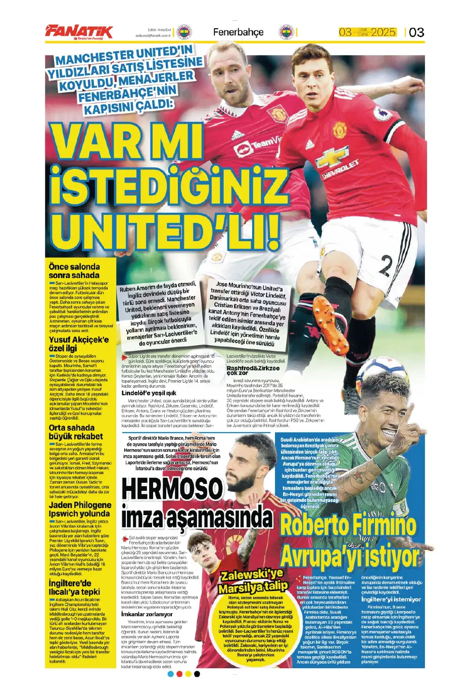 "Fatih Terim, Galatasaray'ın yıldızını istiyor" | Sporun manşetleri - 2