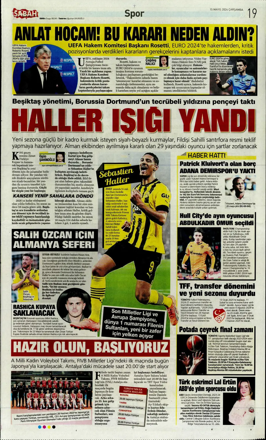 "Mourinho'ya 100 milyon euro" | Sporun manşetleri (15 Mayıs 2024) - 16