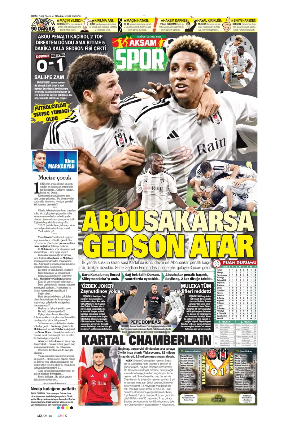 "Kartal'ı Gedson uçurdu" | Sporun Manşetleri - 2