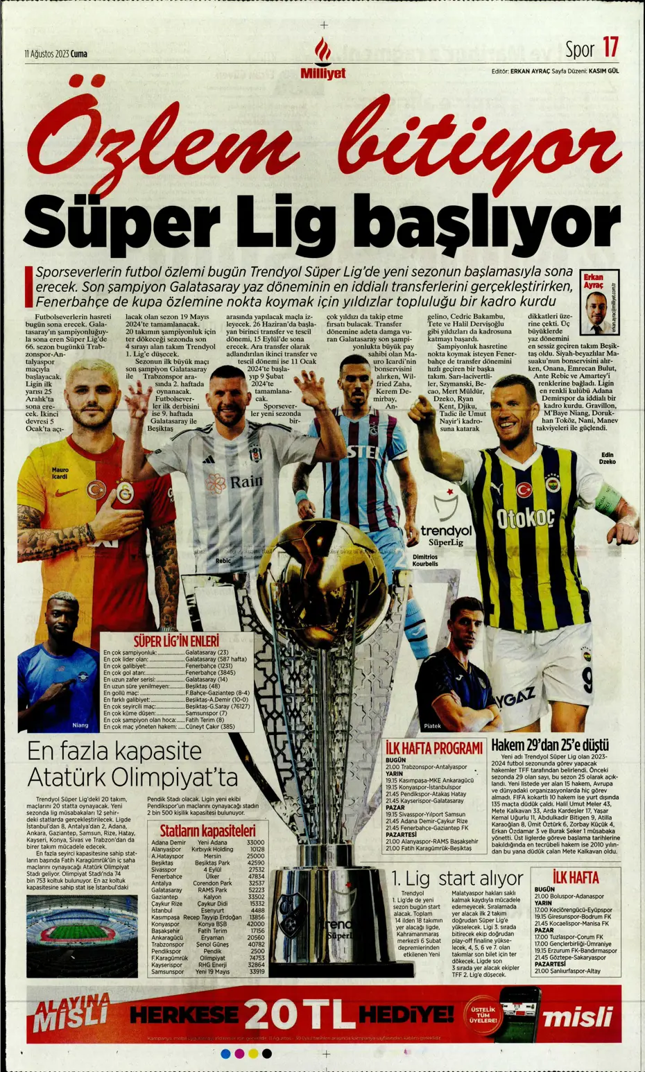 "Cengiz Ünder için yeni görüşme" | Sporun manşetleri (11 Ağustos 2023) - 30 "Cengiz Ünder için yeni görüşme" | Sporun manşetleri (11 Ağustos 2023) - 30