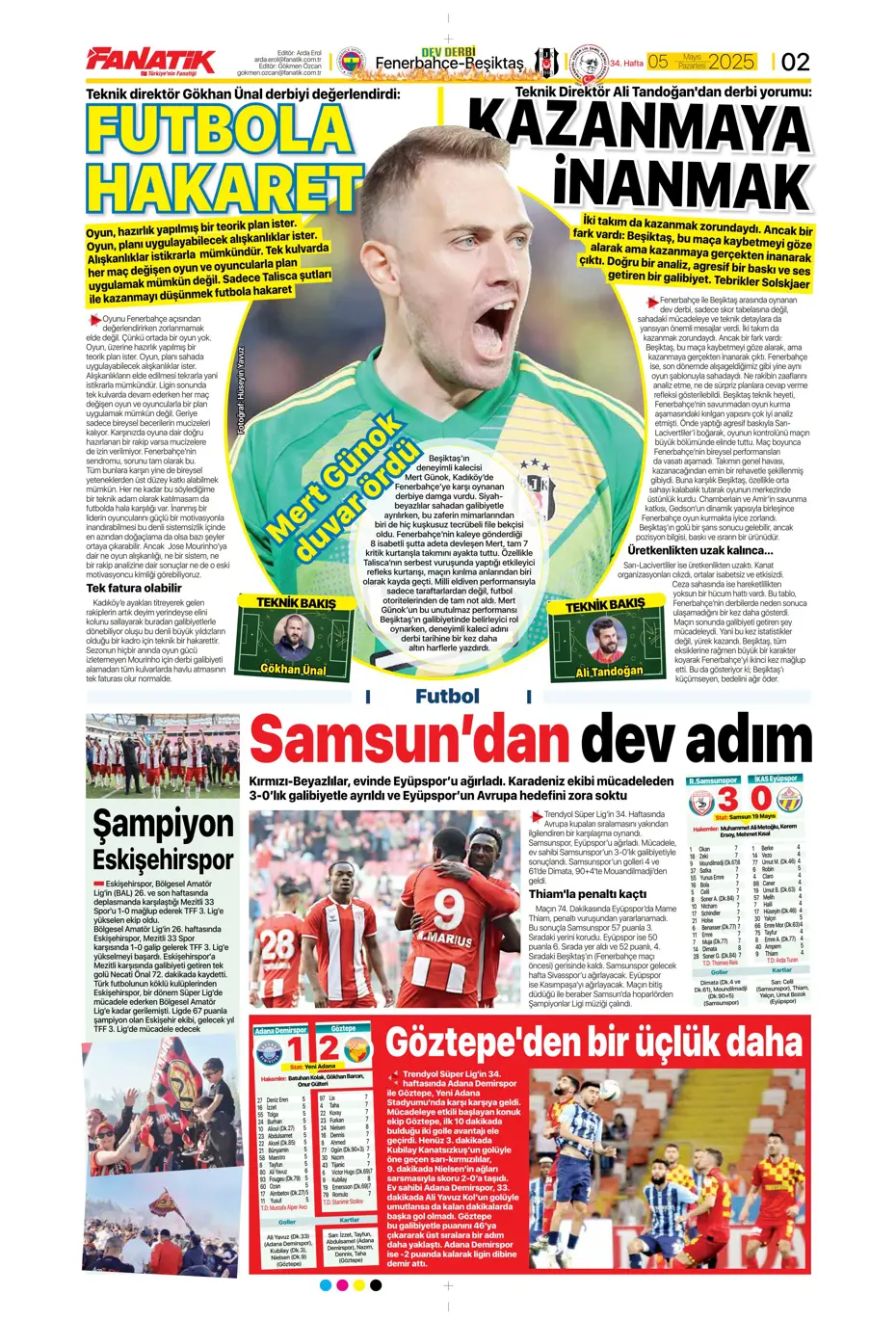 "Hayallere Kartal pençesi" | Sporun manşetleri - 4