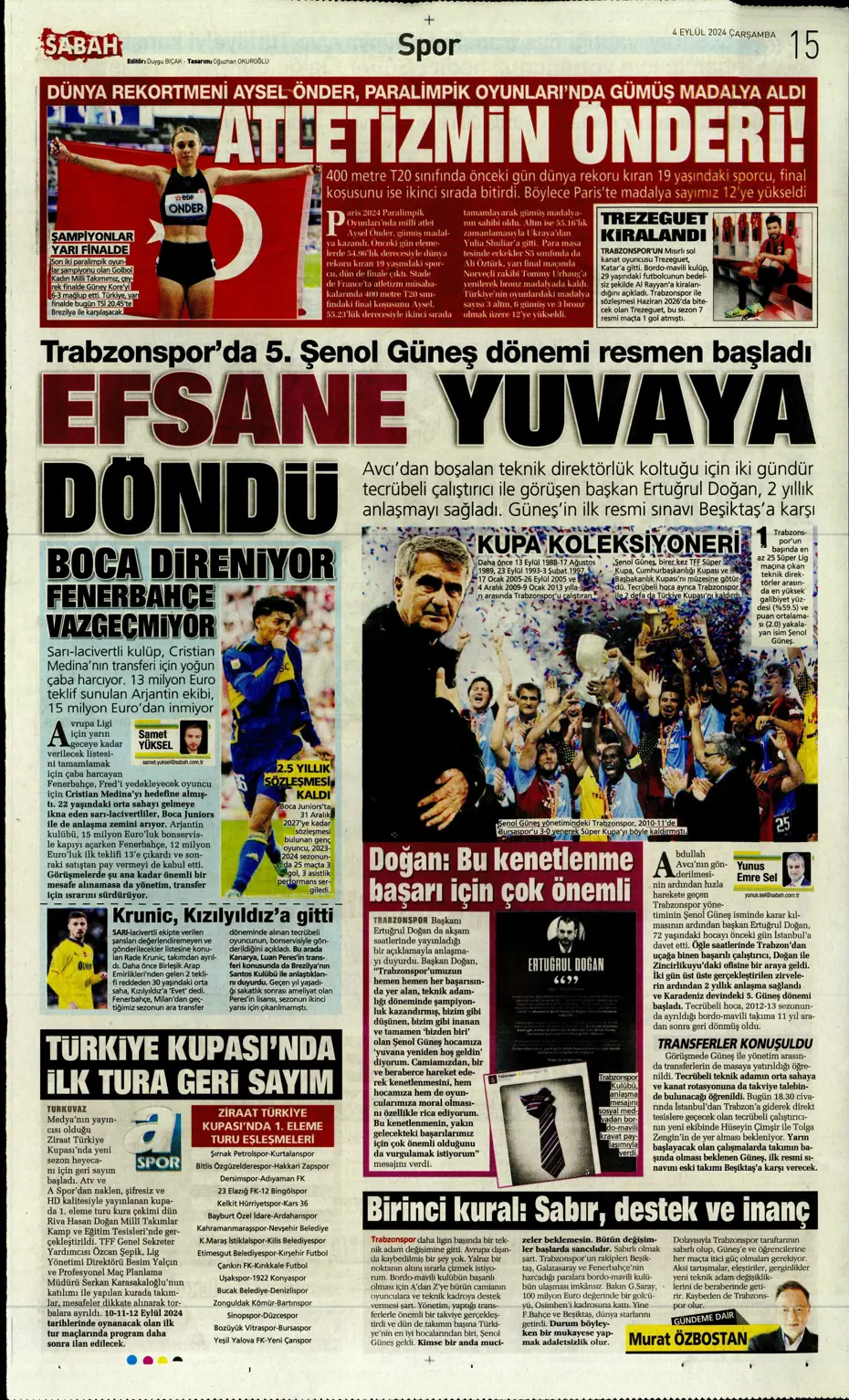 "Dünya Osimhen'i konuşuyor" | Sporun manşetleri (4 Eylül 2024) - 22