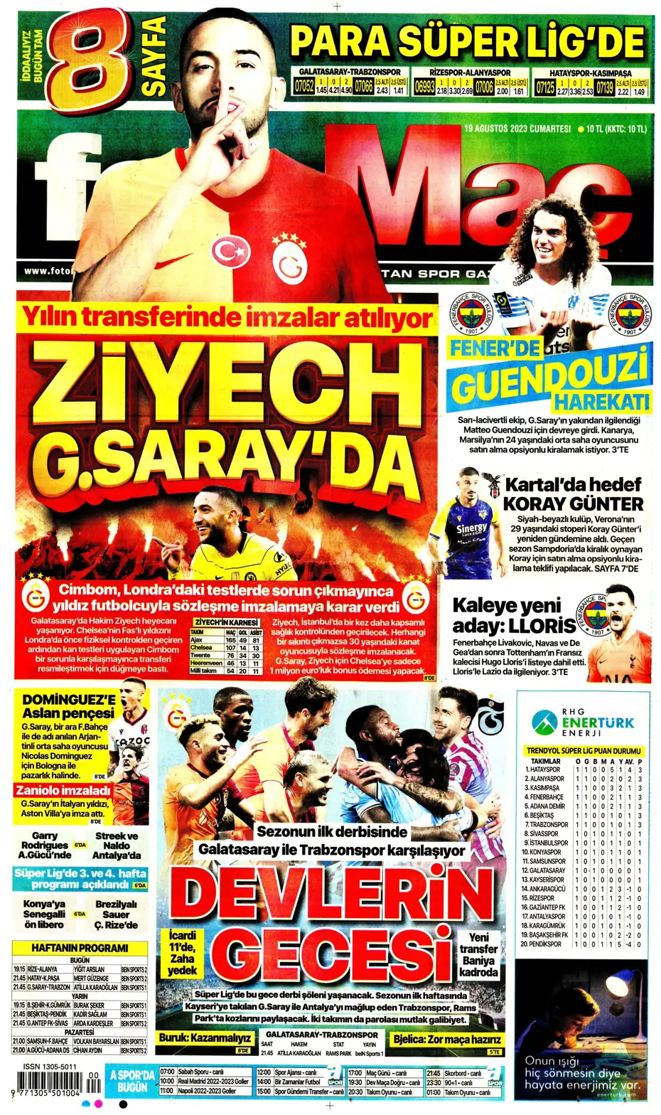 "Ramos'ta büyük kapışma" | Sporun Manşetleri (19 Ağustos 2023) - 10